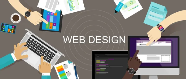 Diseño web Contenido Sitio web creativo Responsive — Vector de stock