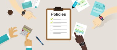 policies regulation concept list document company clipboard clipart
