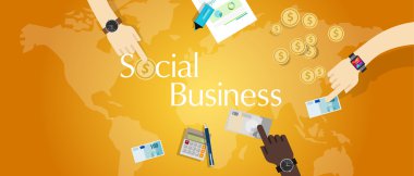 social business microfinance micro financial financing model lending clipart