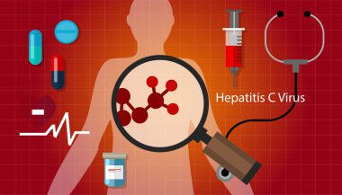 hcv hepatitis c virus liver disease health medical treatment clipart