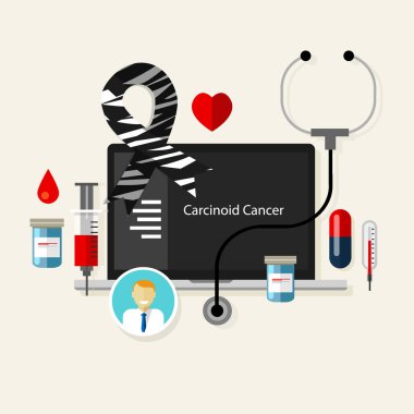 carcinoid cancer medical zebra ribbon treatment health disease clipart