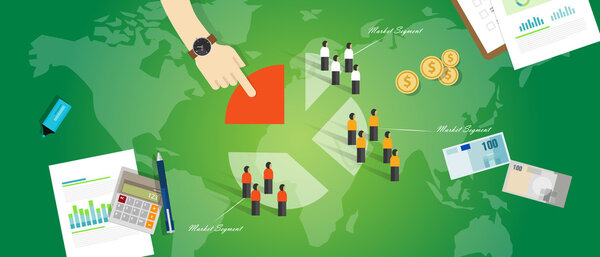 сегмент сегментации клиентов бизнес-концепция маркетинга маркетинга целевой аудитории
