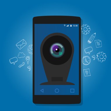 Online cep telefonu kamera webcam güvenlik gözetim Internet