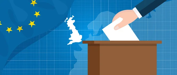 Eu britannique référendum europe union sortie britannique rupture vecteur illustration — Image vectorielle