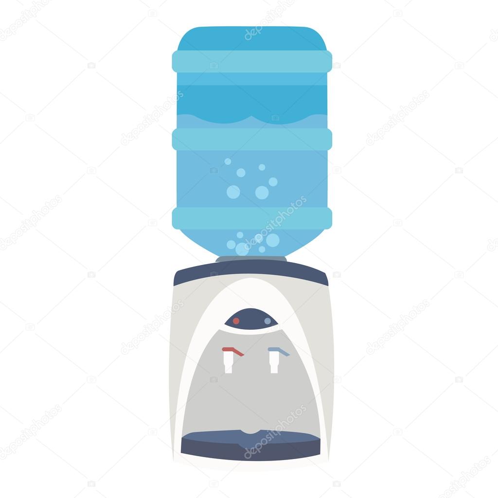 water dispenser cooler bottle purifier flat blue faucet equipment