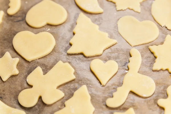 Preparing cookies for christmas — Stock Photo, Image