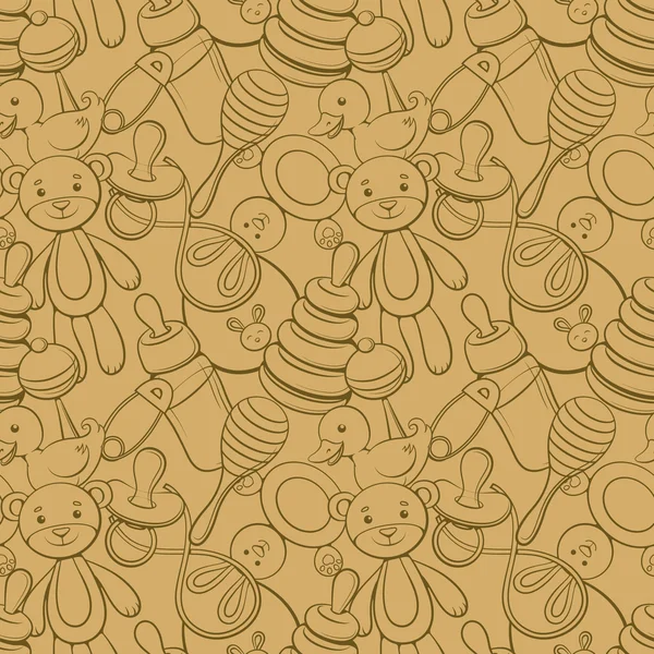 Funny line picture seamless pattern — Διανυσματικό Αρχείο