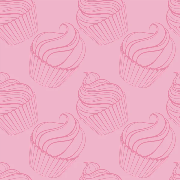 Cupcake seamless01 — Stock Vector