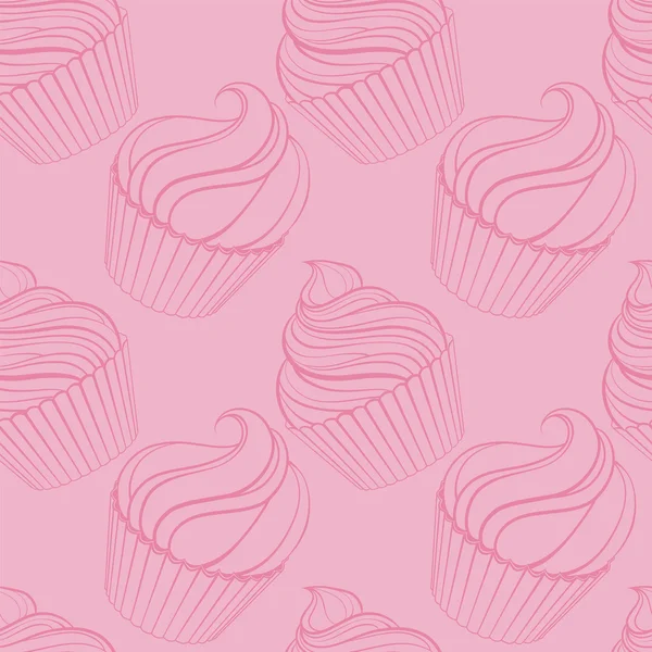 Cupcake nahtlos 01 — Stockvektor