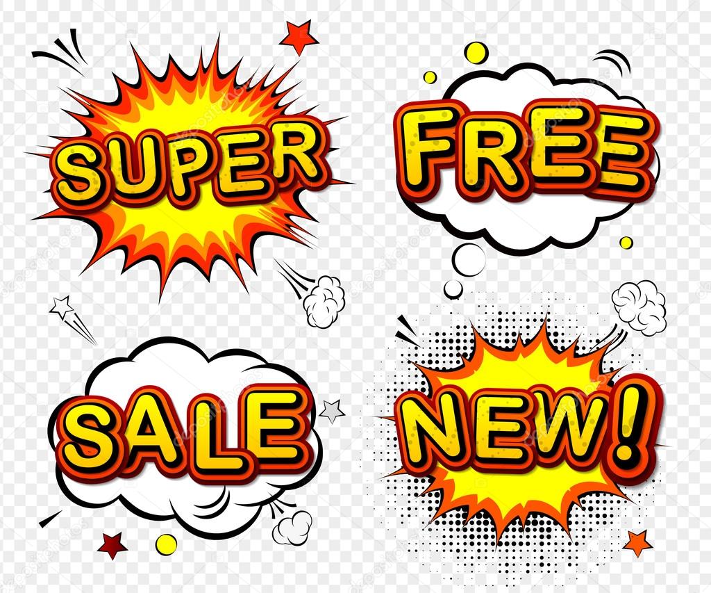 ベクトル漫画のバッジ スーパー 無料 セールのモックアップと新しい ストックベクター C An Brosko ベクトル漫画のバッジ スーパー 無料 セールのモックアップと新しい ストックベクター C An Brosko