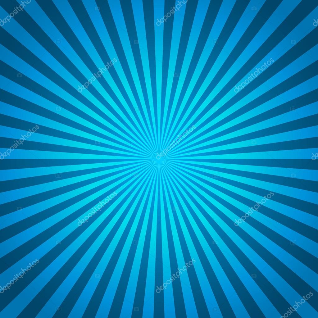 Fondo azul vector de líneas radiales. Comic book — Vector 