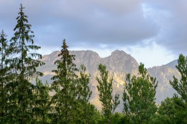 View of Giewont peak, Tatra mountains, Poland. clipart