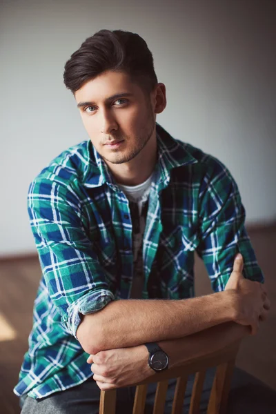 Casual thoughtful man — Stock Photo, Image