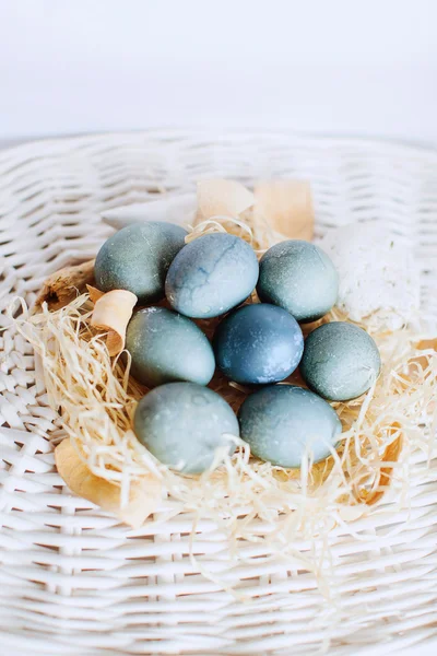 Blue Eastern eggs — Stock Photo, Image