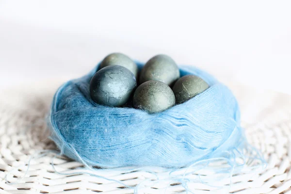 Блакитні яйця у — стокове фото