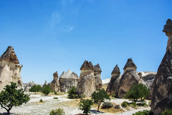 A gomba alakú Tündérkéményeire, Szerzetesek völgy, (cappadocia, Törökország) — Stock Fotó