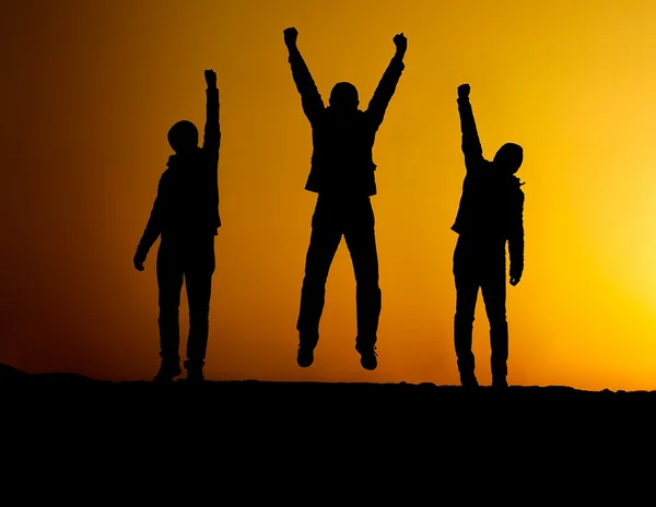 Victory silhouette — Stock Photo, Image