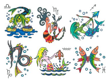 karikatür zodyak işaretleri