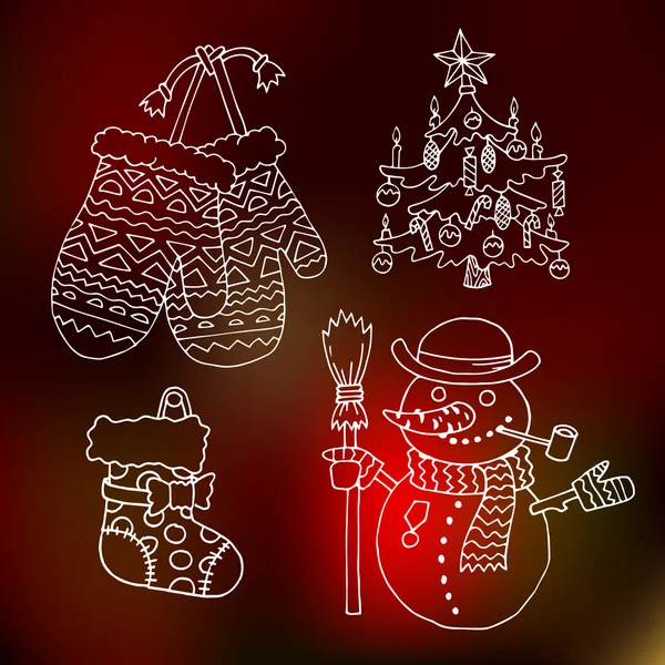 Merry Christmas icons — Stock Vector