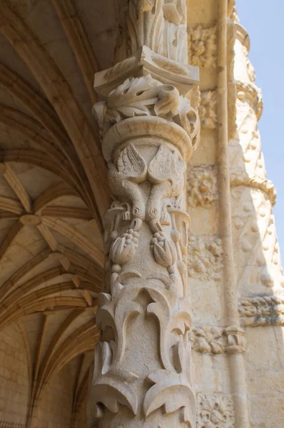 Manueline Ornamentation Cloisters Jeronimos Monastery — Foto Stock