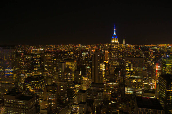 View of Manhattan from the top of the Top of the Rock, New York