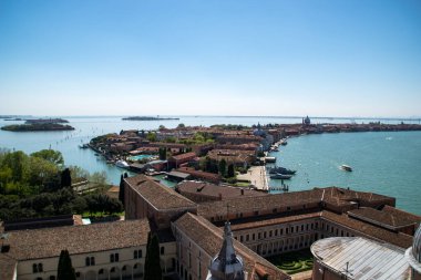 İtalya, Venedik 'teki San Giorgio Maggiore Campanile' den görüntü