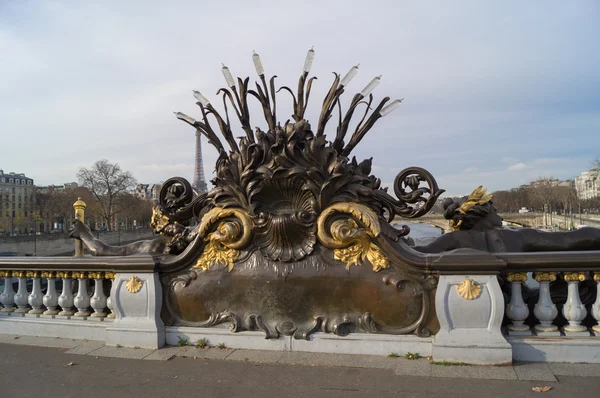 Деталь моста Александра III — стоковое фото