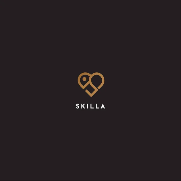 Ajansınızı büyütmek için farklı nesnelerle logo Aşk Simgesi 