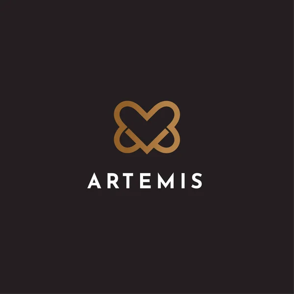 Ajansınızı büyütmek için farklı nesnelerle logo Aşk Simgesi 