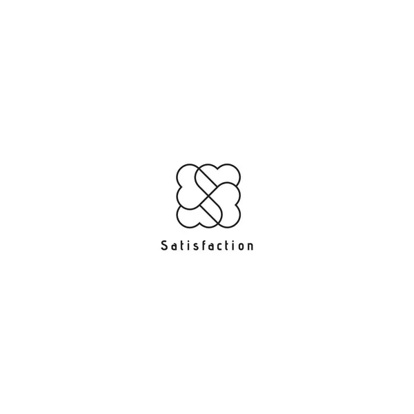 Kombinasyon nesne şablonlu kalp logosu editörel tasarım.