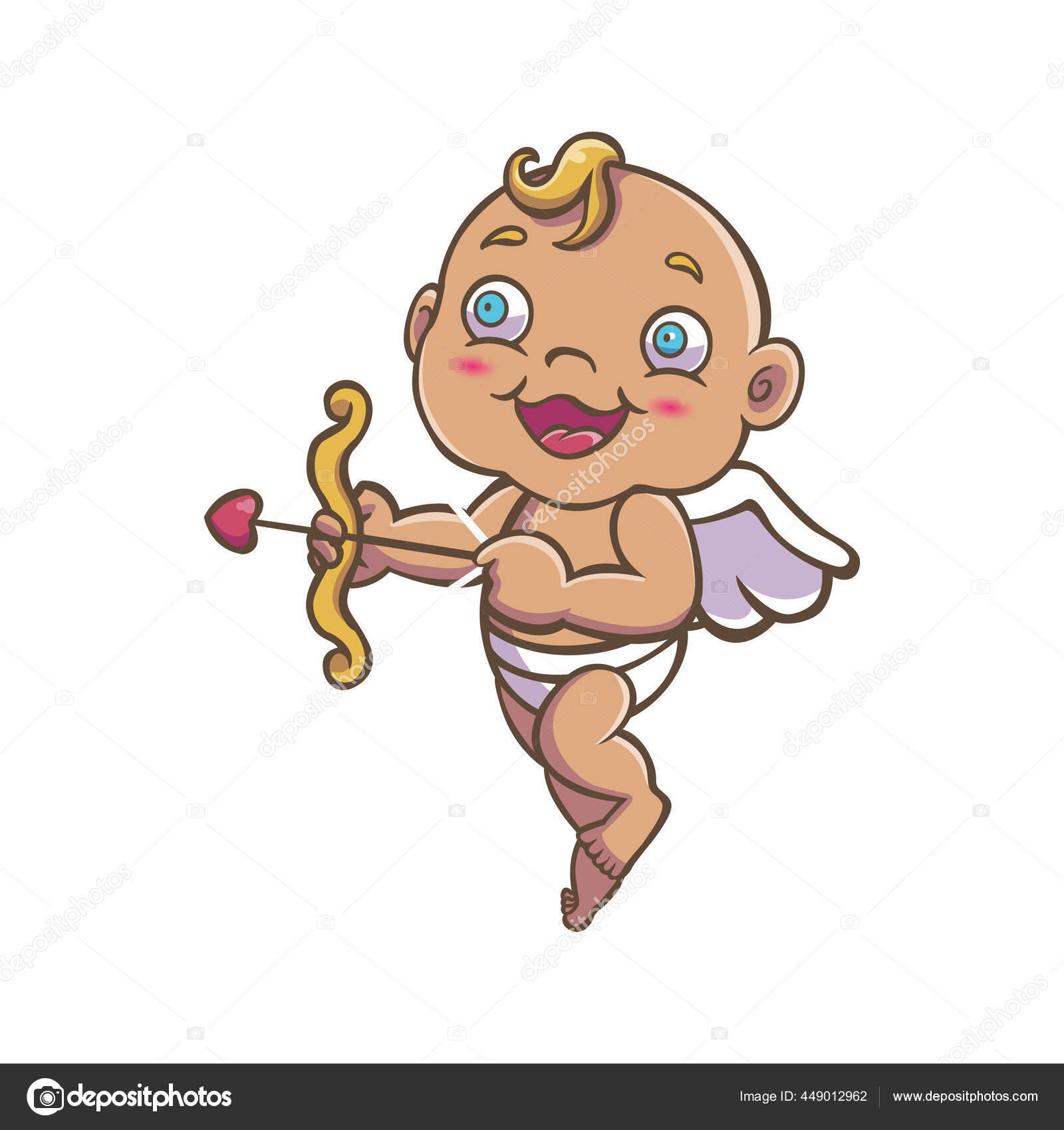 Lindos Diseños Ilustración Bebé Cupido Para Las Necesidades Diseño Del  Vector de stock #449012962 de ©thwipz.studio, image size:1600x1700