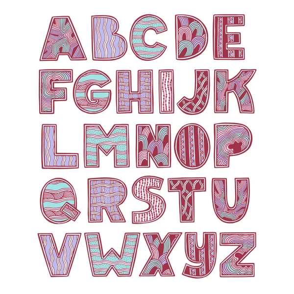 Vecteur Mignon Alphabet Anglais Polices Élégantes Manuscrites Pour Conception Graphique — Image vectorielle