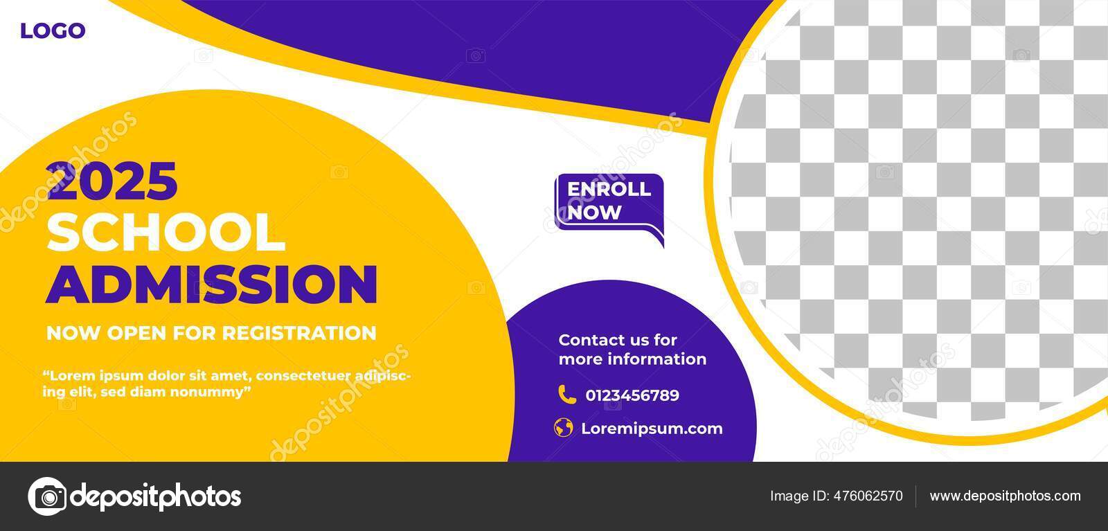 School Admission Web Banner Template Design Modern Banner Design White  Stock Vector Image by ©ryoparanoid #476062570