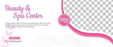 Spa ve masaj için modern pankart tasarımı.