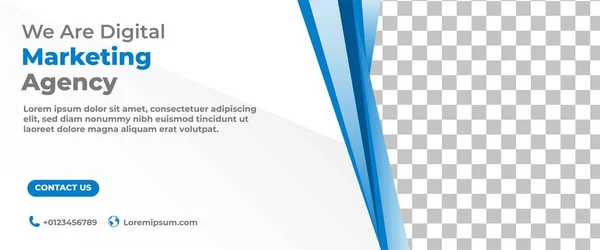 Dijital iş ajansı için modern web pankartı tasarımı.