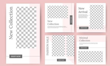 new fashion collection banners templates for your design, vector illustration