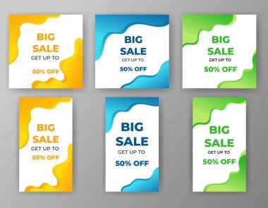 sale banners templates for your design, vector illustration