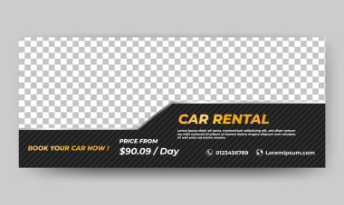car rental banner template for your design, vector illustration