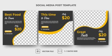 restaurant banners templates for your design, vector illustration