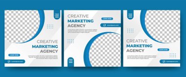 creative marketing agency banners templates for your design, vector illustration