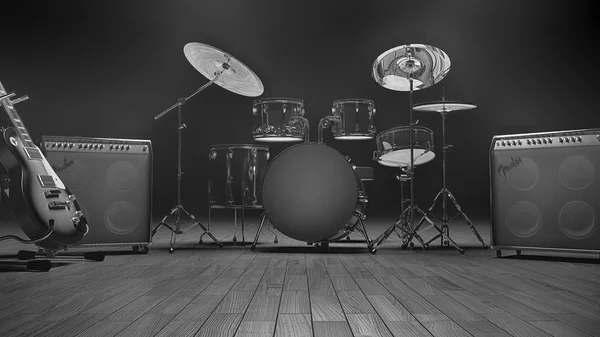 Instrumentos musicales, escenario . — Foto de Stock