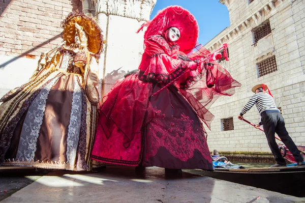 Masks from the famous carnival in venice. — Stock Photo, Image