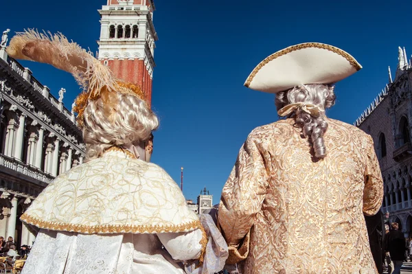 Masks from the famous carnival in venice. — стокове фото