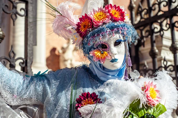 Masks from the famous carnival in venice. — стокове фото