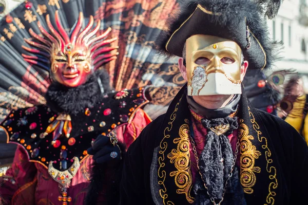 Masks from the famous carnival in venice. — Stock Photo, Image