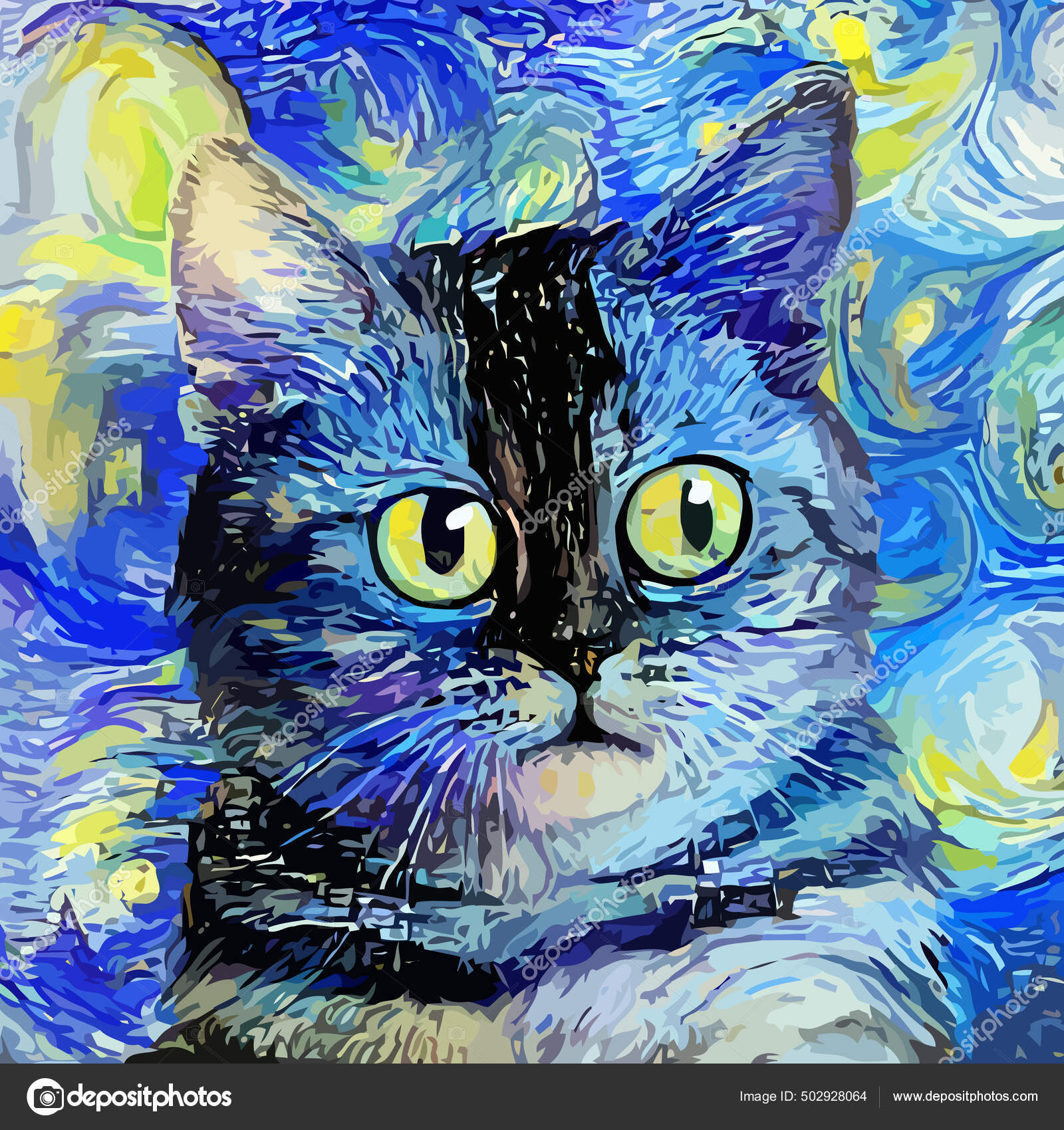 Desenho de gato fofo pintado e colorido por Usuário não registrado