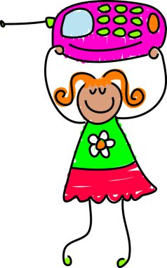 Cep telefonu kız çizgi film