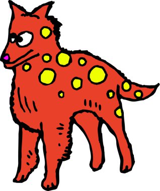 Karikatür evcil köpek hayvan