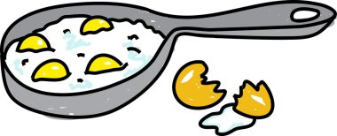 Kızarmış yumurta illüstrasyon