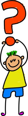 Boy with question clipart
